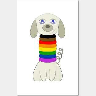 Rainbow puppy Posters and Art